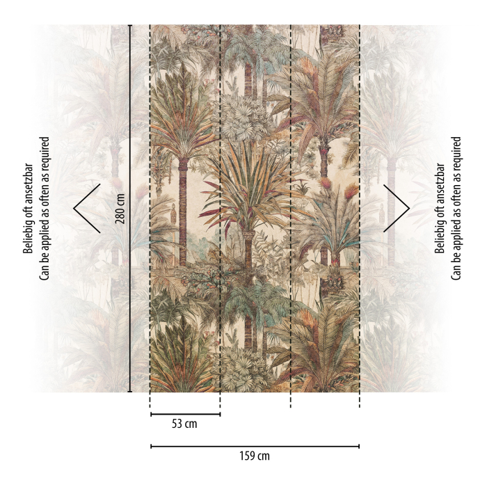 79229-9 Панно AS Creation 159*280, Экзотическая роща